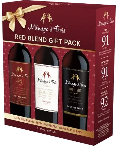 Menage A Trois 3 Bottles Gift Pack (RED, MIDNIGHT & SILK)