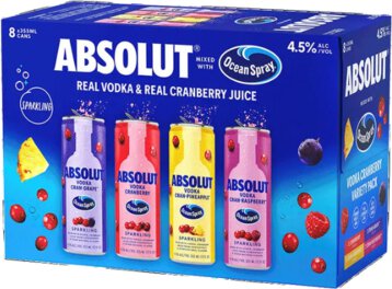 Absolut And Ocean Spray Variety Pack Sparkling Cocktails