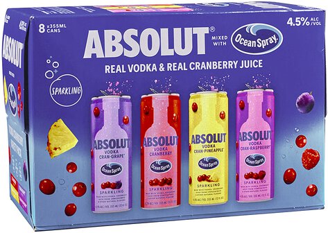 Absolut Ocean Spray Cocktail Variety Pack