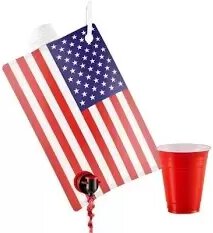 American Flag Collapsible Flask