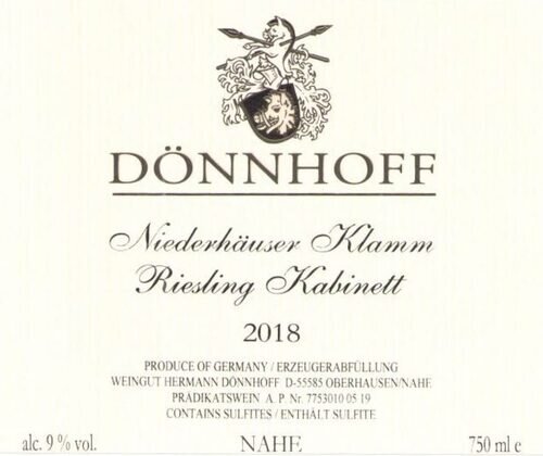 Dönnhoff Niederhauser Klamm Riesling Kabinett
