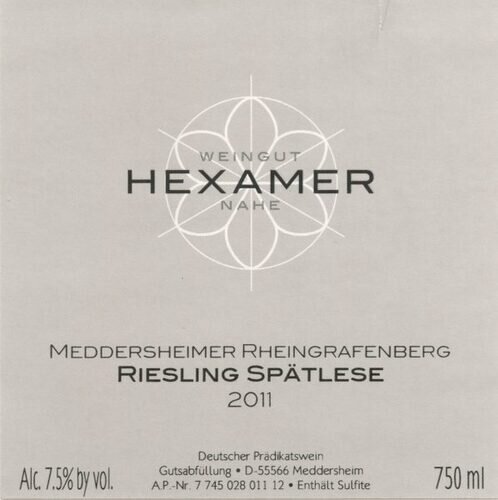 Hexamer Meddersheimer Rheingrafenberg Riesling Spatlese