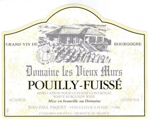 Jean-Paul Paquet Domaine Les Vieux-Murs Pouilly-Fuisse