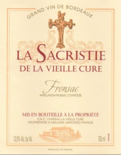 La Sacristie De La Vieille Cure Fronsac 2016