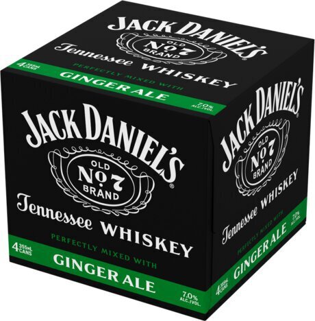 Jack Daniel's And Ginger Ale (4-Pack) Cans