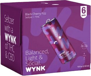 Wynk Black Cherry Fizz Seltzer 5mg THC 5mg CBD 6pk