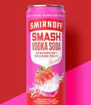 Smirnoff Smash Vodka Soda Strawberry Dragon Fruit