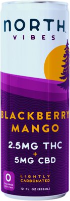 North Blackberry Mango 5mg THC Seltzer