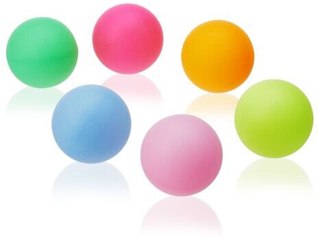 Ping Pong Balls Colorful Variety 6 Pk