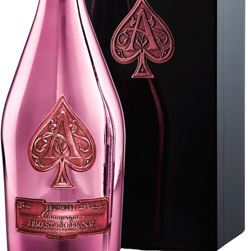 Armand De Brignac Spades Champagne Champagne Brut Rose W Wooden Gift