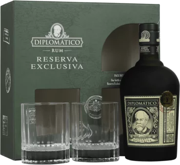 Diplomatico Rum Rsv Exclusiva W Glasses