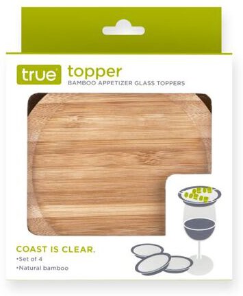 True Bamboo Appetizer Glass Toppers Set