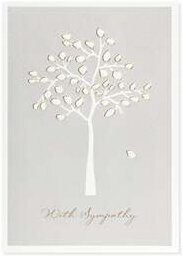 Design Design Sympathy Card Tree Falling Leaves