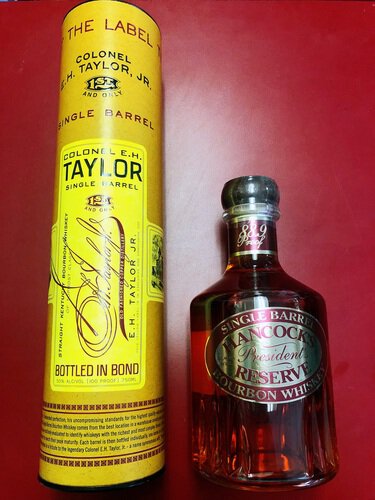 Colonel E. H. Taylor & Hancock's President's Reserve Single Barrel Kentucky Straight Bourbon Whiskey,2 Bottles Bundle