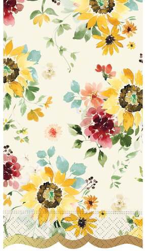 Design Design Elegant Sunflower Guest Towel