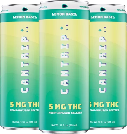 Cantrip Lemon Basil 5MG THC Seltzer