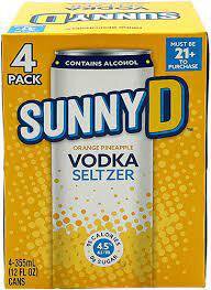 SunnyD Orange Pineapple Vodka Seltzer RTD 12OZ Arsenal Wine