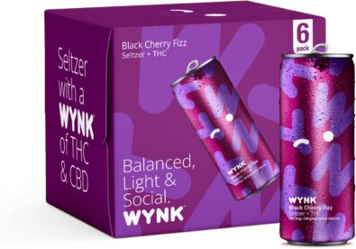 WYNK CHERRY SELTZER THC 5MG 12OZ CN 6PK