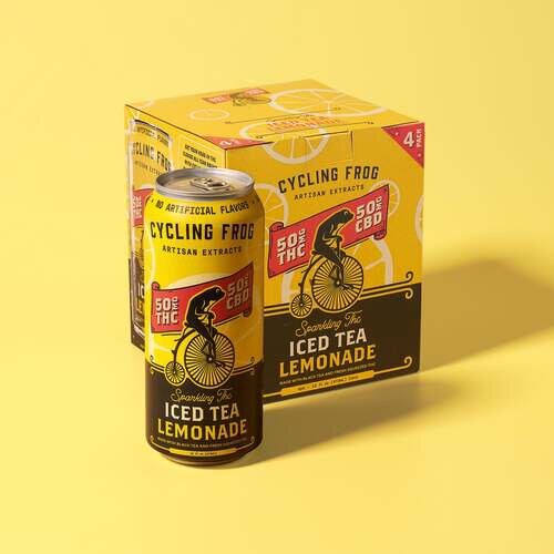 CYCLING FROG ICED TEA LEMONADE 50MG THC 12OZ CN 4PK