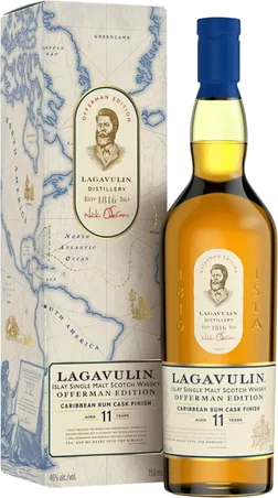 Lagavulin Offerman Edition 11 Year Caribbean Cask Finished Single Malt Scotch Whiskey