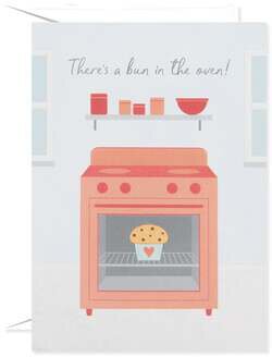 Bun In The Oven Greeting Card