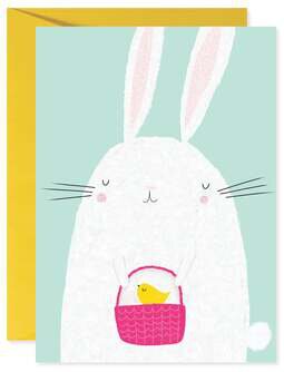 Chunky Bunny and Chick Easter Card
