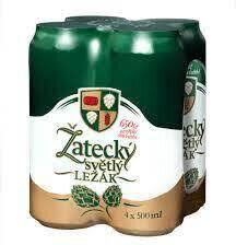 Zatecky Svetly Lezak Beer 4pack Can