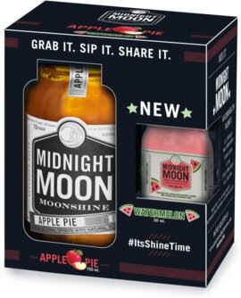 Midnight Moon Apple Pie Corn Whiskey With Watermelon Gift Set