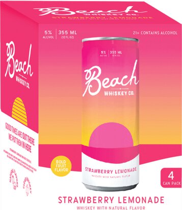 Beach Strawberry Lemonade Whiskey Cocktails