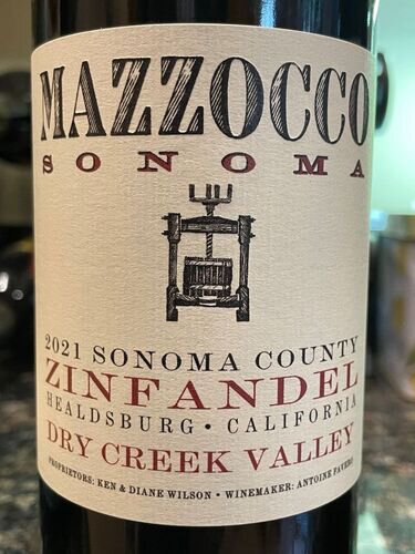 Mazzocco Sonoma County Zinfandel