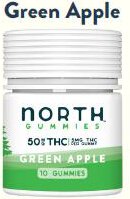 North Gummies Green Apple Delta 5mg 10pc Gummies
