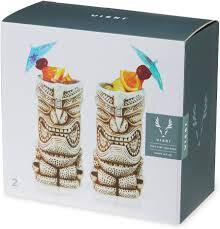 TRUE BRAND VISKI HIGH TIDE TIKI MUGS 14.5OZ 2PK