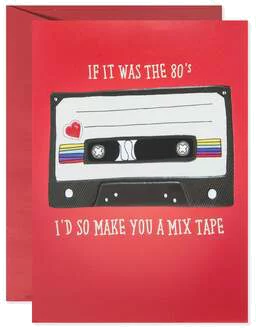 80s Mix Tape Greeting Card