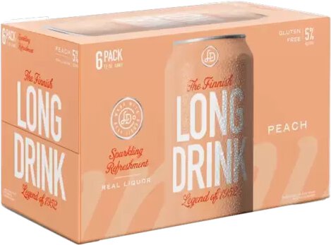 The Finnish Long Drink Peach Soda (6-Pack) Cans