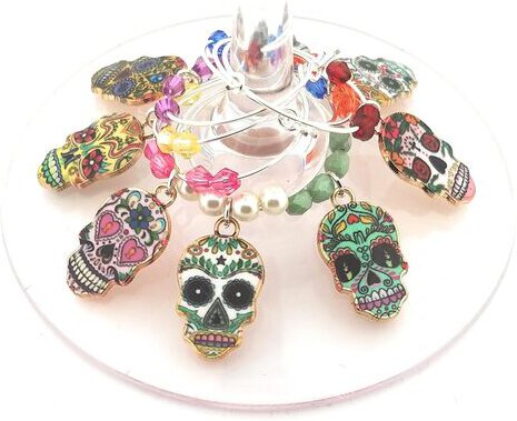 Cinco De Mayo Skull Wine Charms