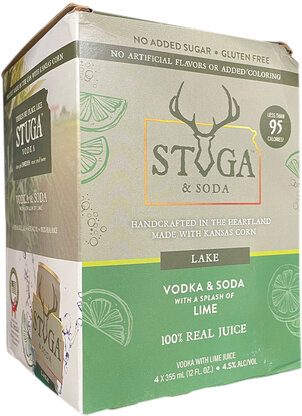 STUGA LAKE LIME VODKA SODA 4PK