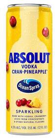 Absolut Ocean Spray Can Pineapple