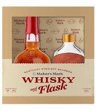 Makers Mark Bourbon Whisky With Flask Gift Set