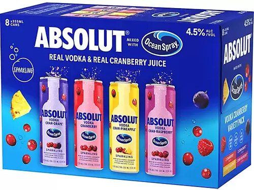 Absolut & Ocean Spray Variety Pack