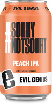 Evil Genius Sorry Not Sorry Peach IPA