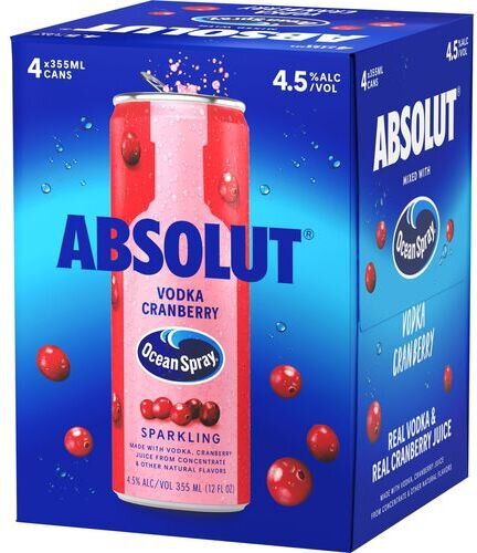 Absolut Cocktails Ocean Spray Vodka Cranberry