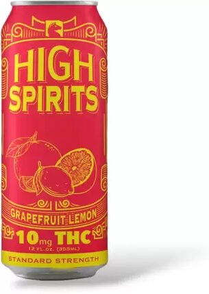High Spirits 10mg THC Grapefruit Lemon Seltzer