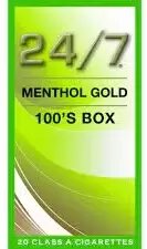 24/7 Menthol Gold 100's Box
