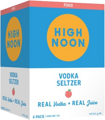 High Noon Peach Vodka Seltzer 4 Pack