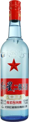 Red Star Er Guo Tou Jiu Year Baiju Blue Red Cap