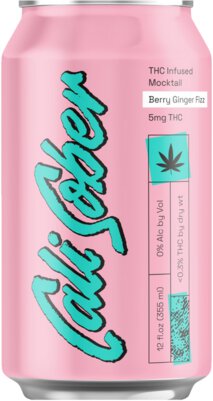 Cali Sober 5mg Berry Ginger Fizz Thc Infused Mocktail Non Alcoholic