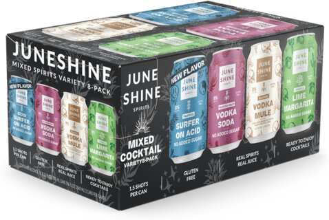 June Shine Spirits Mixed Variety Pack RTD Cocktail Cans