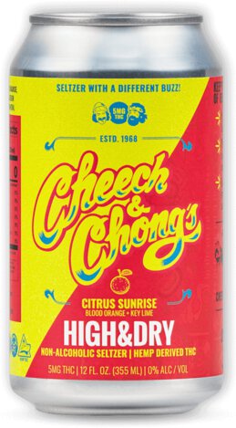 Cheech & Chong's High & Dry Citrus Sunrise Thc Infused Seltzer