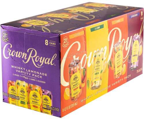 Crown Royal Cocktail Variety Pack W/Lemonade, Peach, Blackberry, & Mango