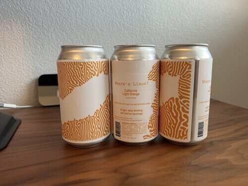 Where's Linus Light Orange Can Wine 375ml